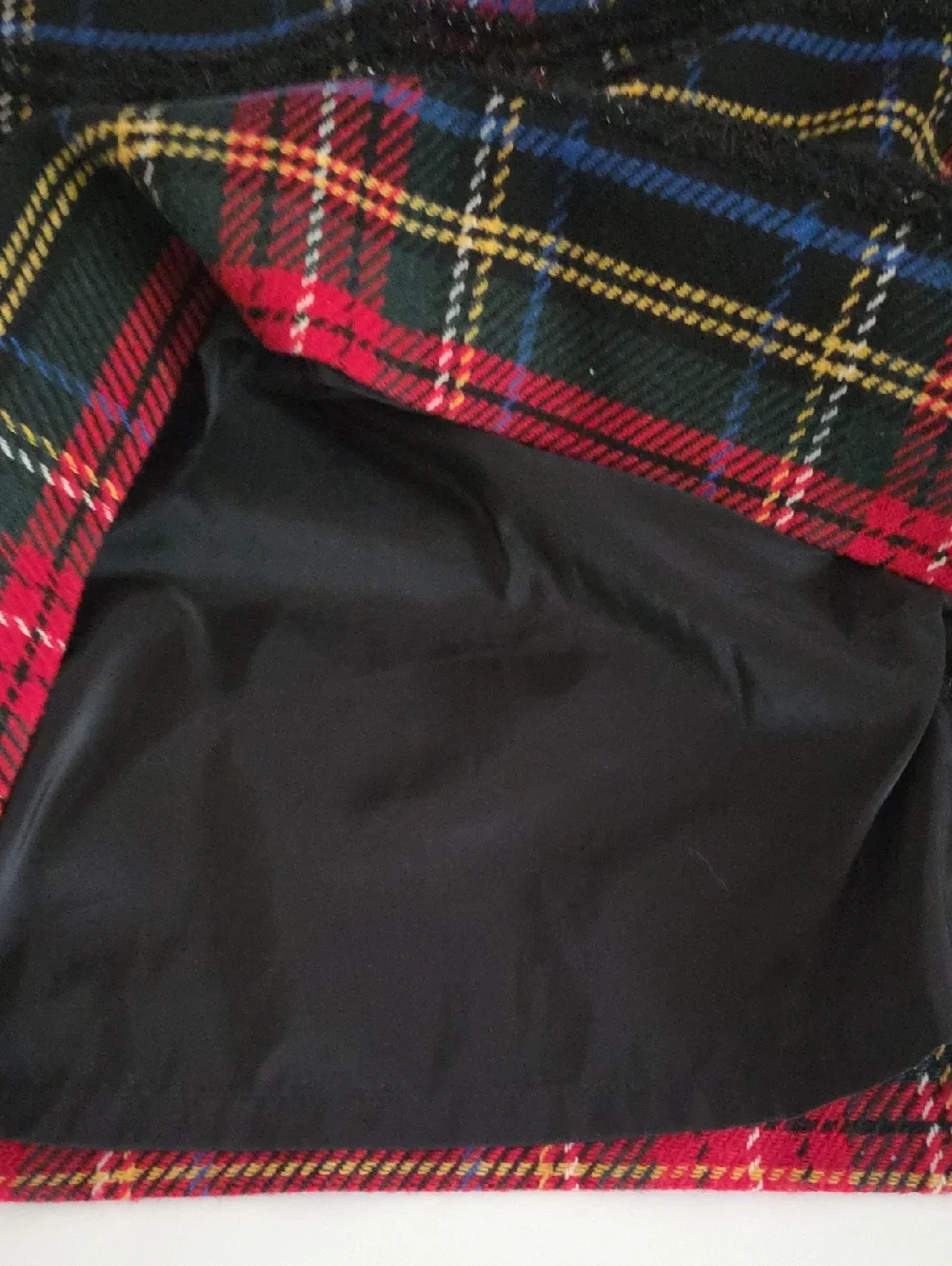 J Crew Stewart Tartan Holiday Plaid Lurex Stripe Shift Dress Size 12 - Picture 8 of 9